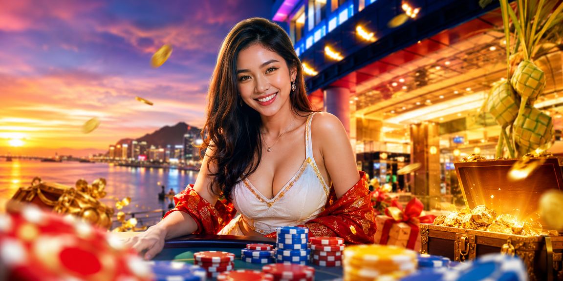 Suasana pertaruhan kasino malam bergaya di Kota Kinabalu untuk pemain Blackjack